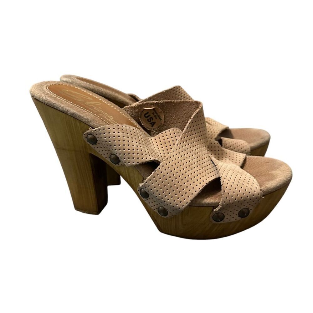 Sbicca Adina Platform Heel Women's 8 Light Brown 5" Heel Made in The USA